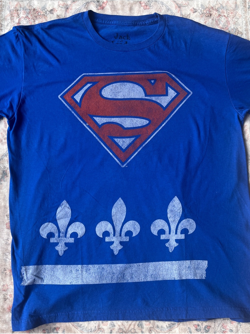 DC Comics Royal Blue Superman Fleur-de-Lis Tee